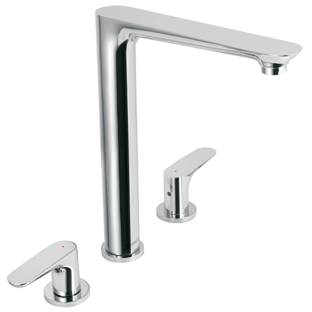 Mezcladora cuello alto para fregadero, cromo, FOSET RIVIERA RIM-81