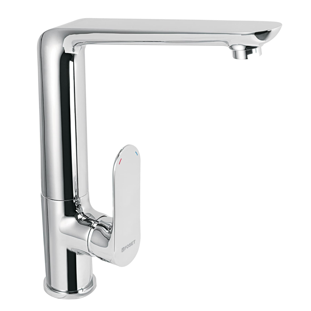 Monomando cuello alto para fregadero, cromo, FOSET RIVIERA RIM-83