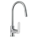 Monomando retráctil para fregadero, cromo, FOSET RIVIERA RIM-82