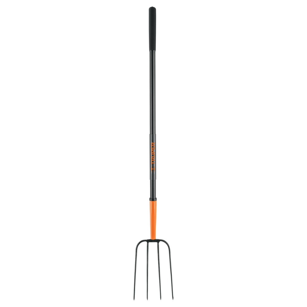 Bieldo para paja, 4 dientes, mango largo de acero 48' TRUPER BPJ-4M