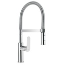 Monomando nariz flexible para fregadero, cromo,FOSET RIVIERA RIM-84