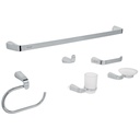 Juego de 6 accesorios para baño acabado cromo, RIVIERA RIA-7000