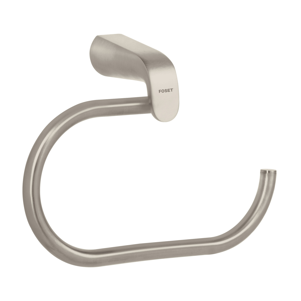 Toallero argolla de latón en acabado satín, FOSET RIVIERA RIA-77N