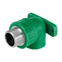 Codo oreja 90° PPR,  3/4', macho con inserto metálico, FOSET CV-592