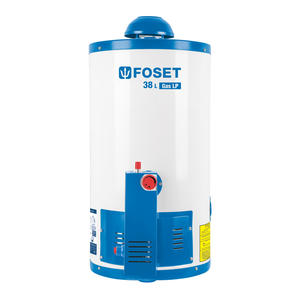 Calentador de depósito, 38L, 1 servicio, gas LP, FOSET CALE-38D