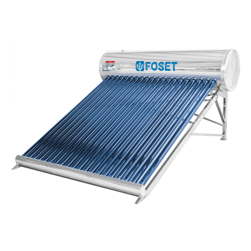 Calentador solar de agua, 20 tubos, 240L, 7 personas, FOSET CALE-20S