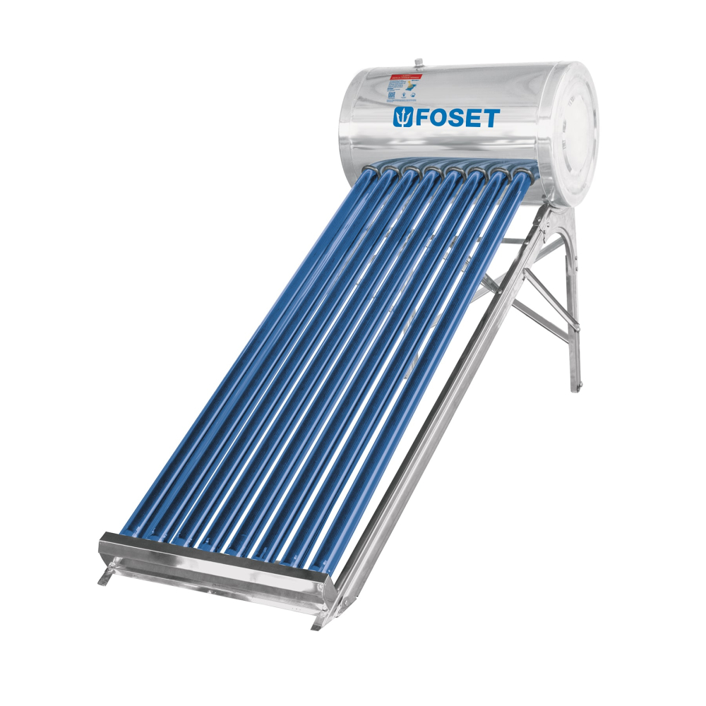 Calentador solar de agua, 8 tubos, 94L, 2 personas, FOSET CALE-8S