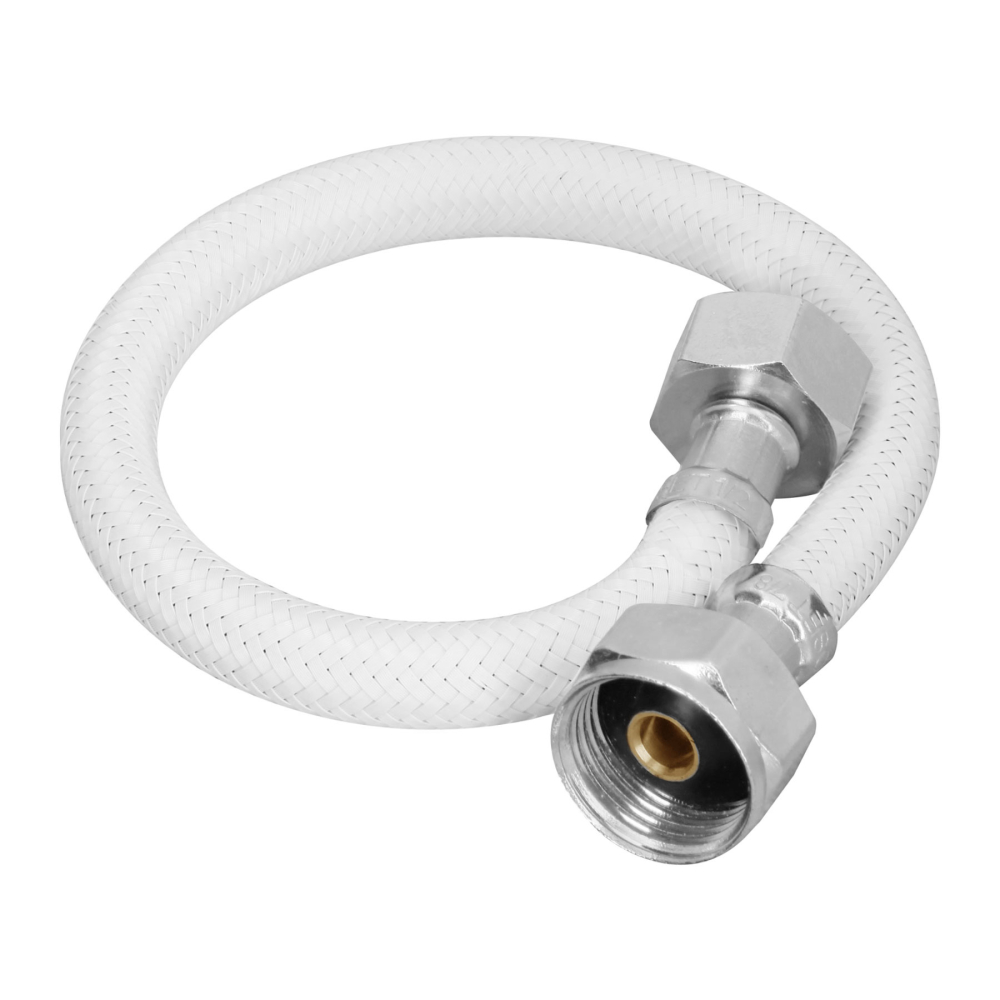 Manguera p/WC, vinilo blanco, 1/2' x 7/8', 35 cm FWC-35B