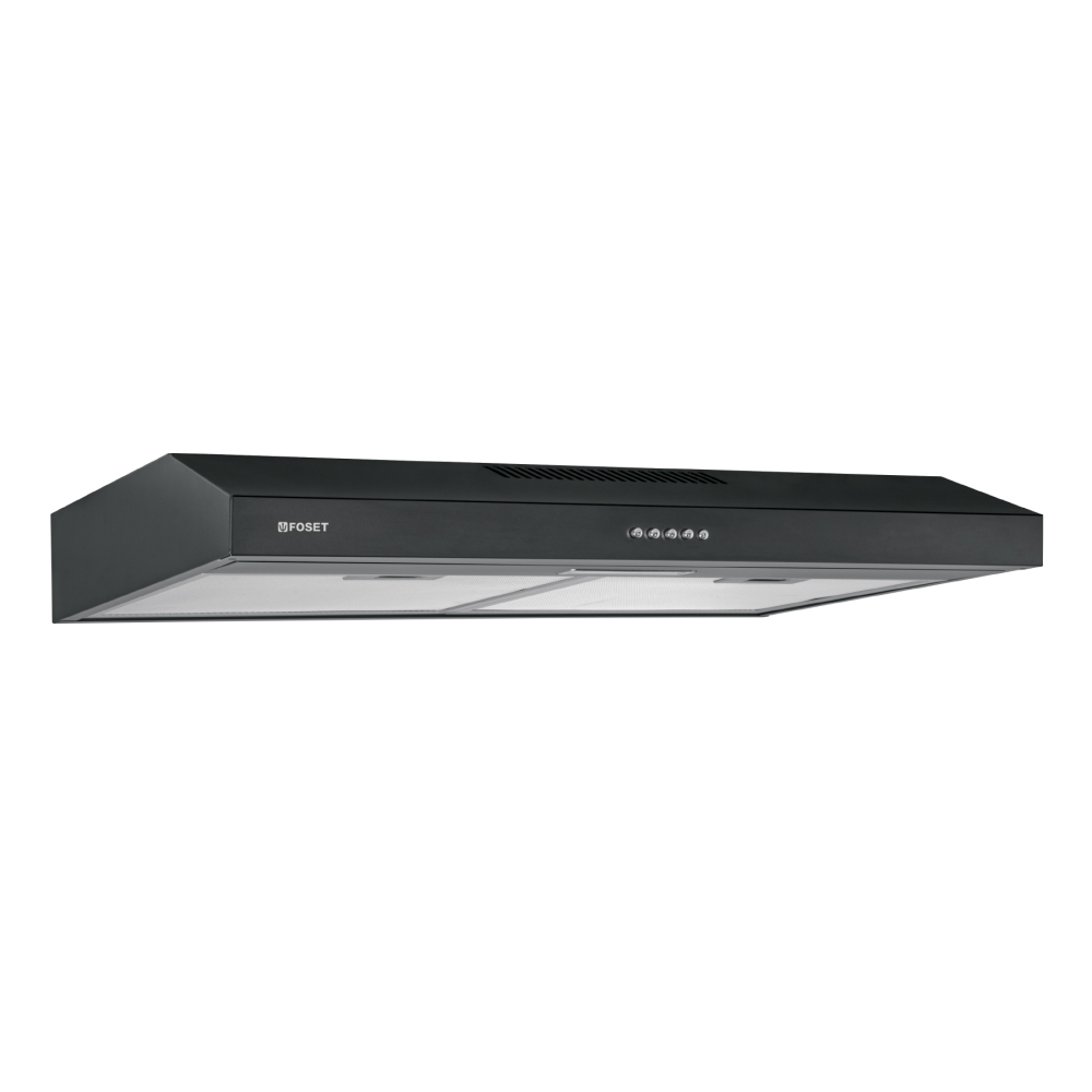 Campana extractora 75 cm, empotrable, negra, FOSET CAME-75M