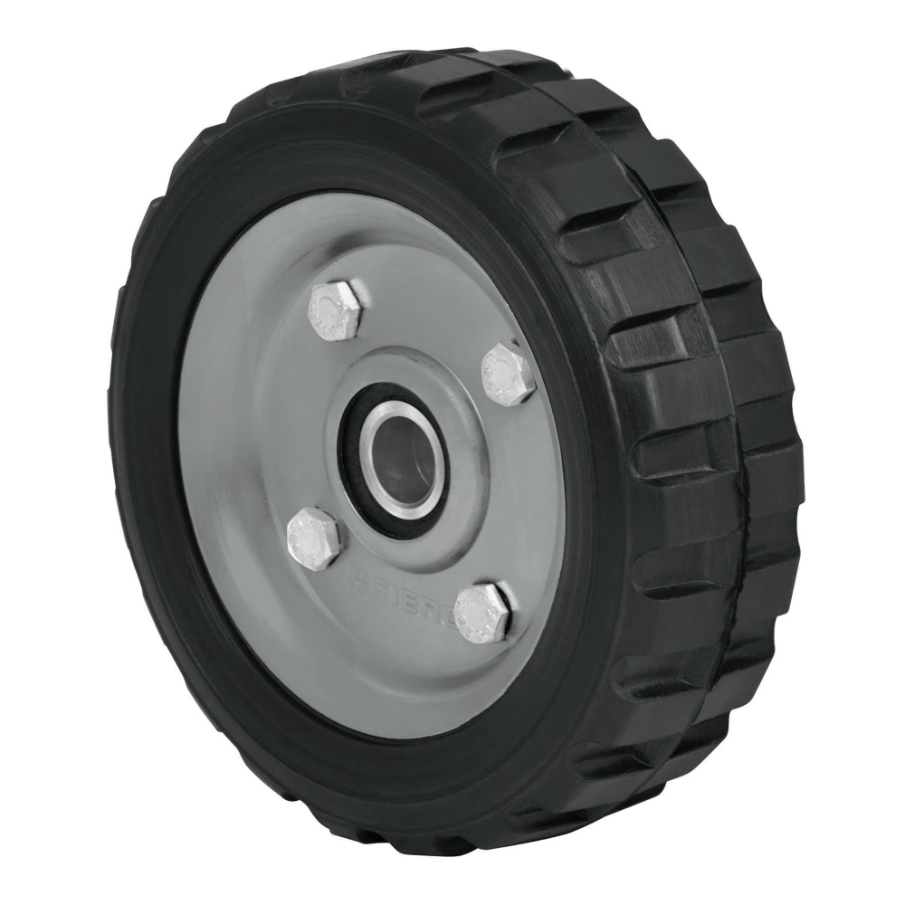 Rueda de hule sólido imponchable 6', doble balero, PRETUL RD-62