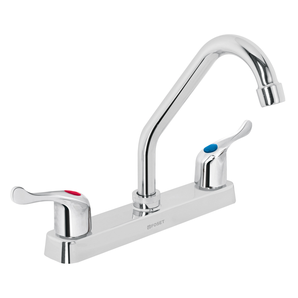 Mezcladora 8' fregadero, ABS, cuello corto, palanca, BASIC FP-317P