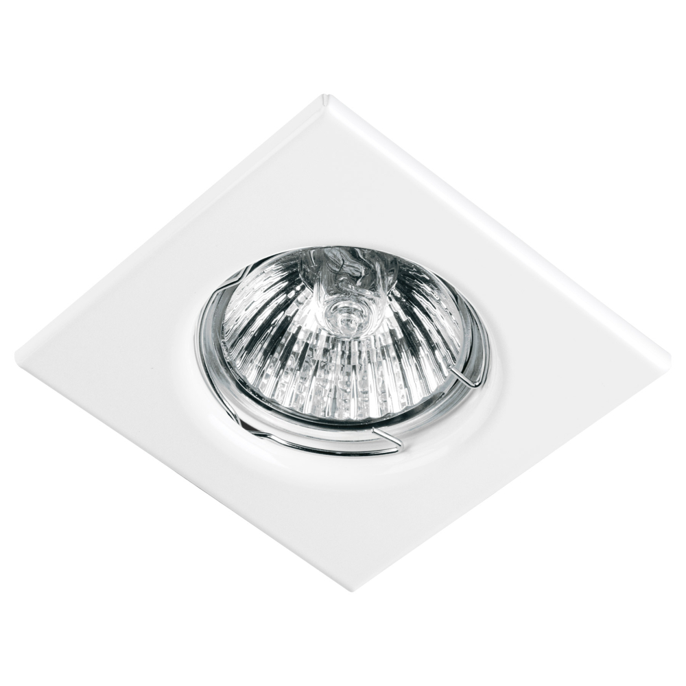 Luminario cuadrado blanco spot fijo, lámpara no incluida EMP-110S