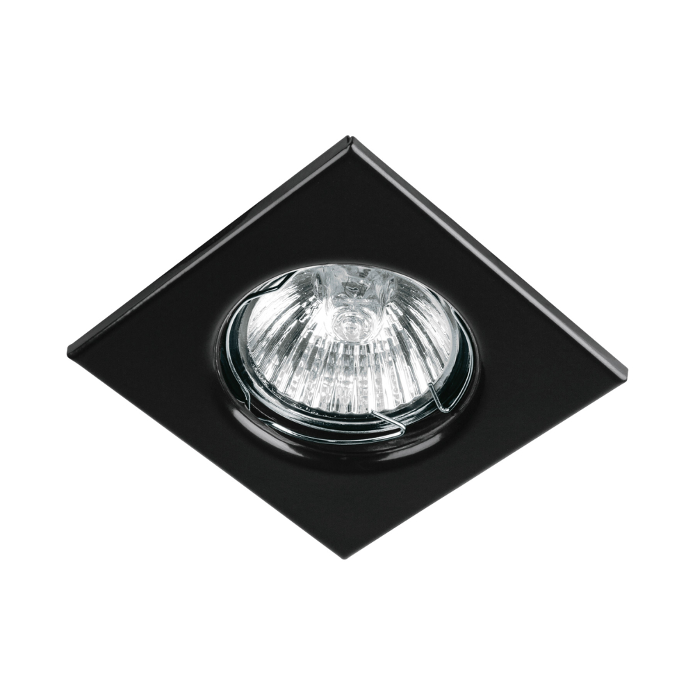 Luminario cuadrado negro spot fijo, lámpara no incluida EMP-111S