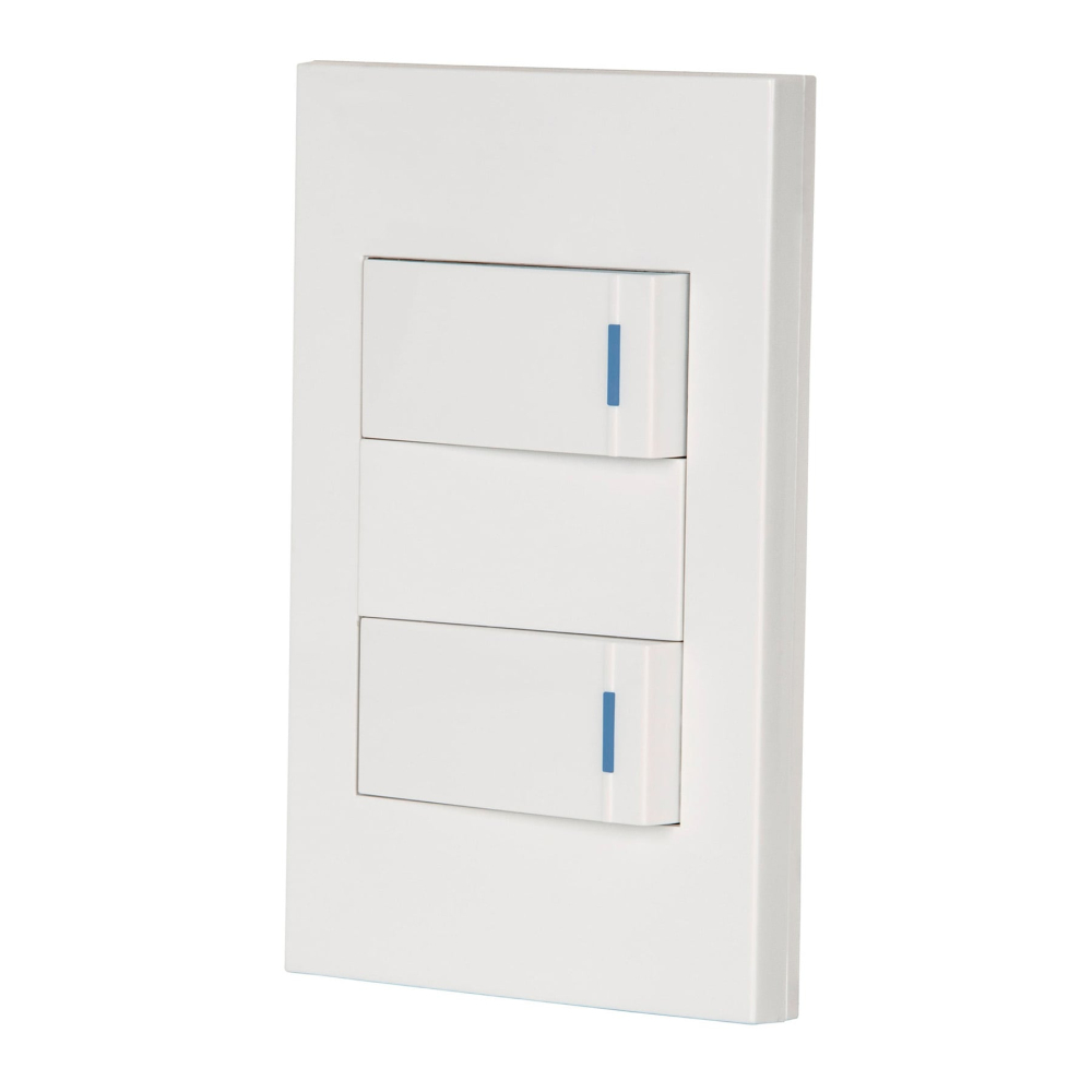 Placa armada 2 interruptores, 1 módulo, Española, blanco PA-APDO1-EB