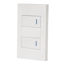 Placa armada 2 interruptores, 1 módulo, Española, blanco PA-APDO1-EB