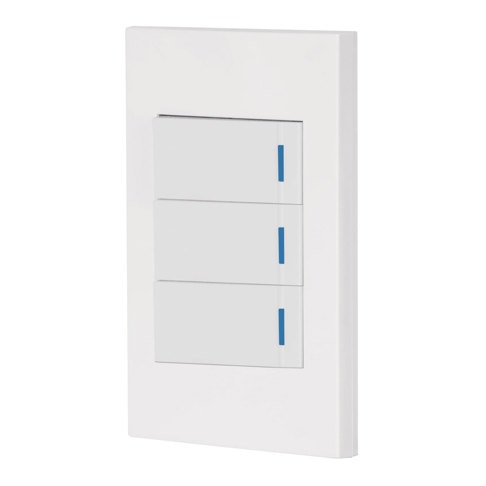Placa armada 3 interruptores 1de 3vías,1 mod,Española,blanco PA-APTR-EEB