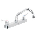 Mezcladora 8' fregadero cromo, cuello corto, palanca, BASIC F-317P