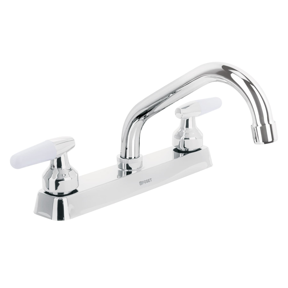 Mezcladora 8' fregadero cromo, cuello corto, cono, BASIC F-317I