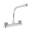 Mezcladora 8' fregadero cromo, cuello cobra,compresión,BASIC F-319-C