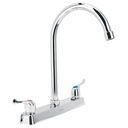 Mezcladora 8' fregadero cromo, cuello curvo, palanca, BASIC F-320P