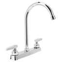 Mezcladora 8' fregadero cromo, cuello curvo, cono, BASIC F-320I