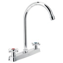 Mezcladora 8' fregadero cromo, cuello curvo, cruceta, BASIC F-320E