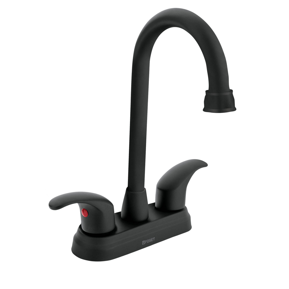 Mezcladora lavabo 4' negro, tipo bar, palanca, AQUA AQM-62M