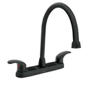 Mezcladora fregadero 8' negro, cuello largo, palanca, AQUA AQF-82M