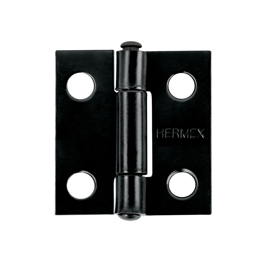 Bisagra rectangular 1 x 7/8', acero negro mate, HERMEX BR-106
