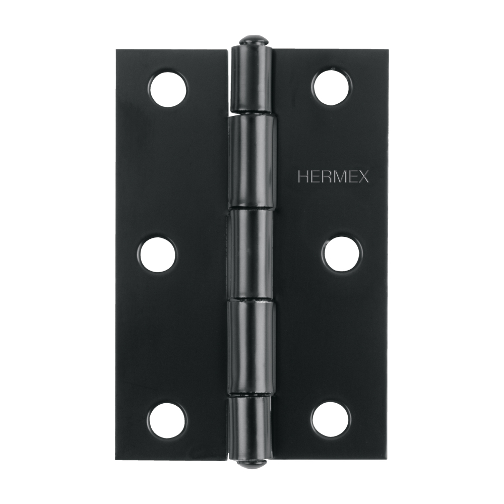 Bisagra rectangular 3' negra, HERMEX BR-306