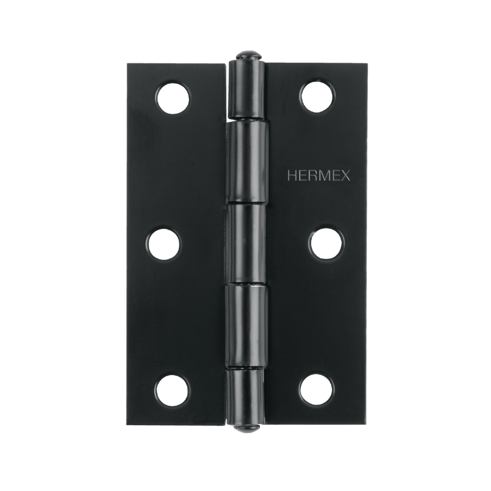 Bisagra rectangular 3-1/2 x 2-1/8', acero negro mate, HERMEX BR-356