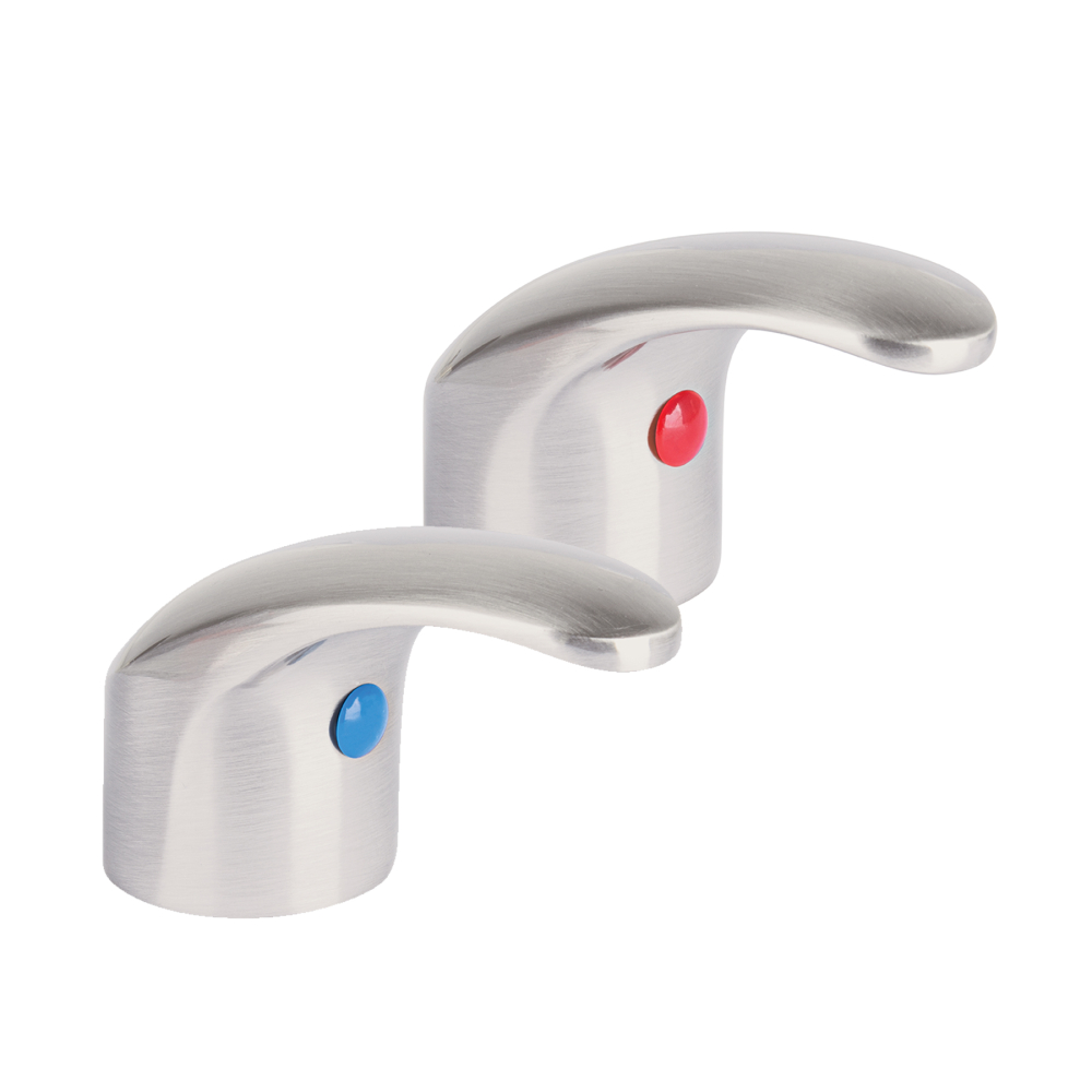 Juego de manerales tipo palanca p/lav-fregadero, satín AQUA AQMM-62N