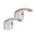 Juego de manerales tipo palanca p/lav-fregadero, satín AQUA AQMM-62N