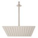 Regadera plato cuadrado 12' con brazo, satín, FOSET RIVIERA R-312N