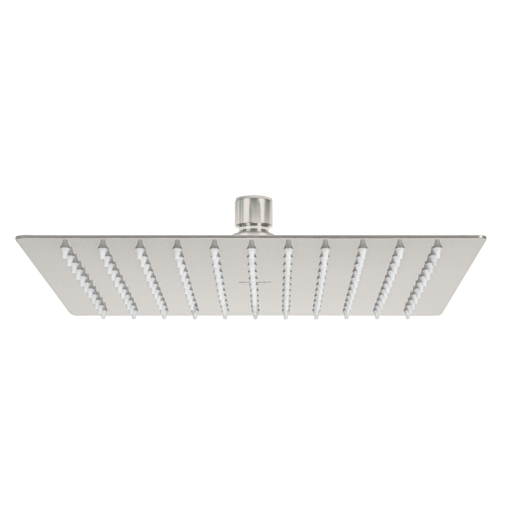 Regadera plato cuadrado 10' sin brazo, satín, FOSET RIVIERA R-310SN