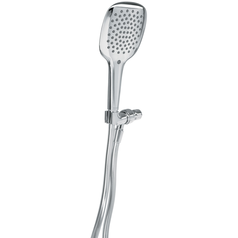 Regadera de teléfono con soporte, cromo, FOSET RIVIERA R-013
