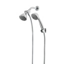 Regadera doble fija y teléfono 3-1/4', ABS, cromo, AERO R-001