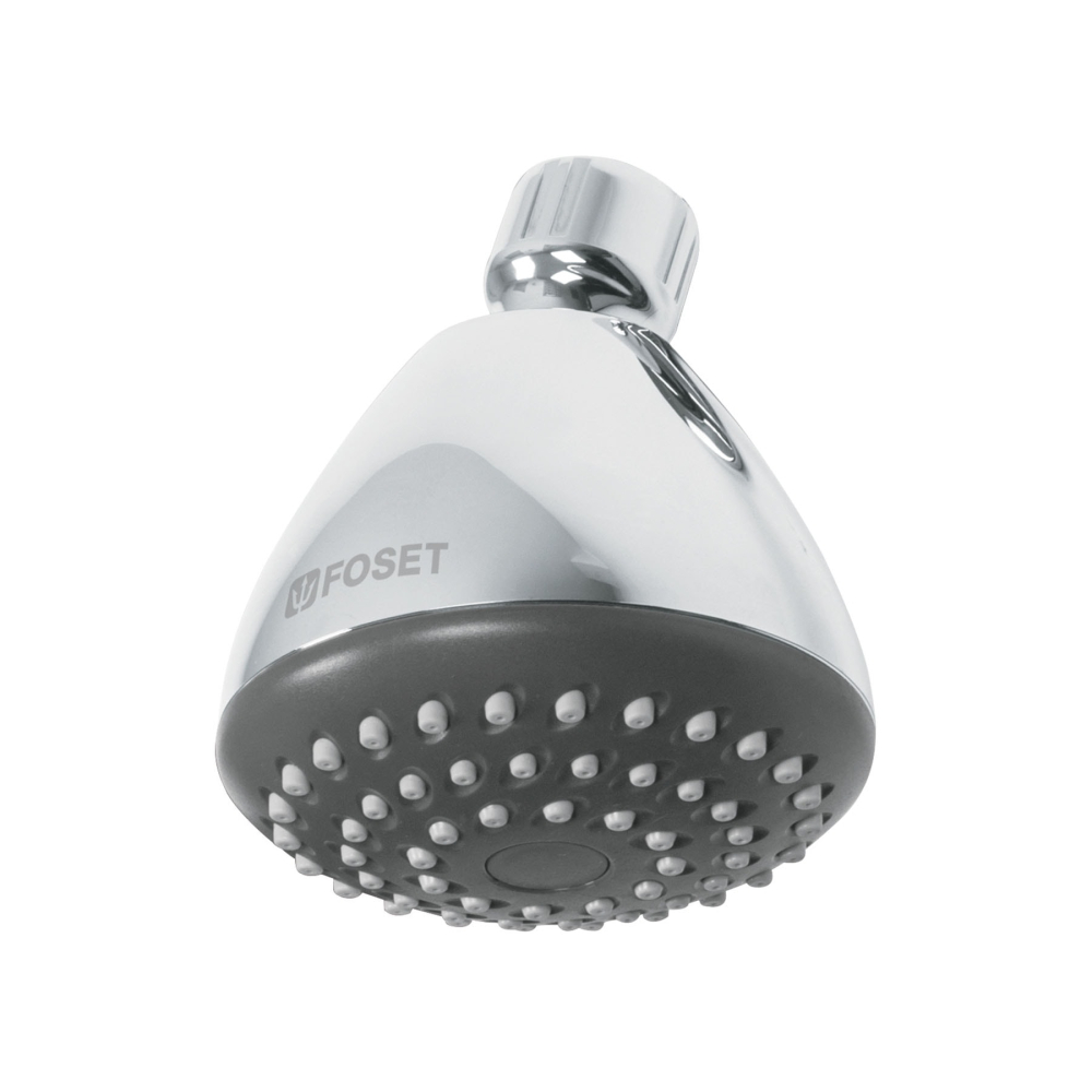 Regadera redonda 3-1/4', ABS, sin brazo, cromo, AERO R-201S