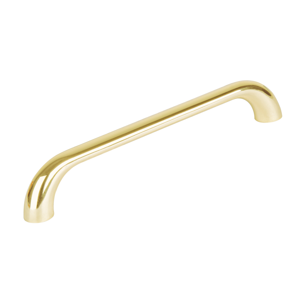 Jaladera de 128mm, línea Cádiz, latón brillante, HERMEX JAL-1622