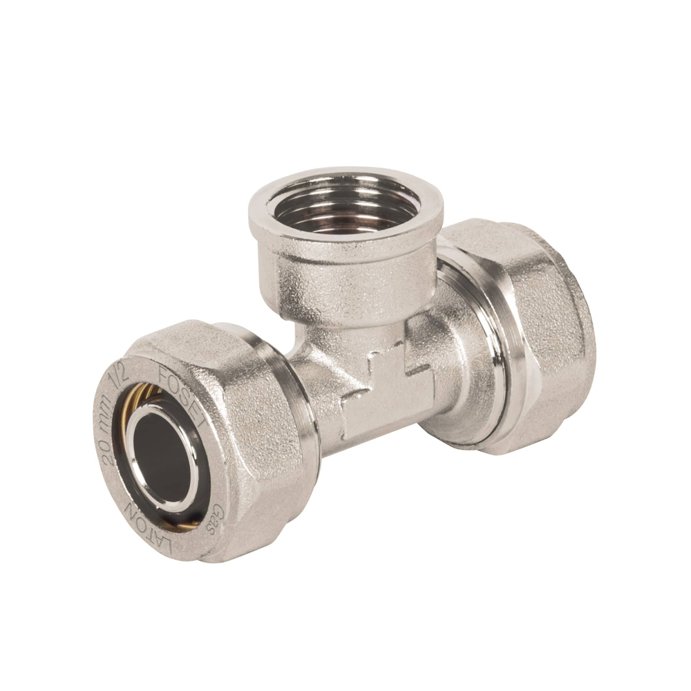 Tee para PEALPE, 1/2', con rosca hembra central, FOSET PPG-12TH