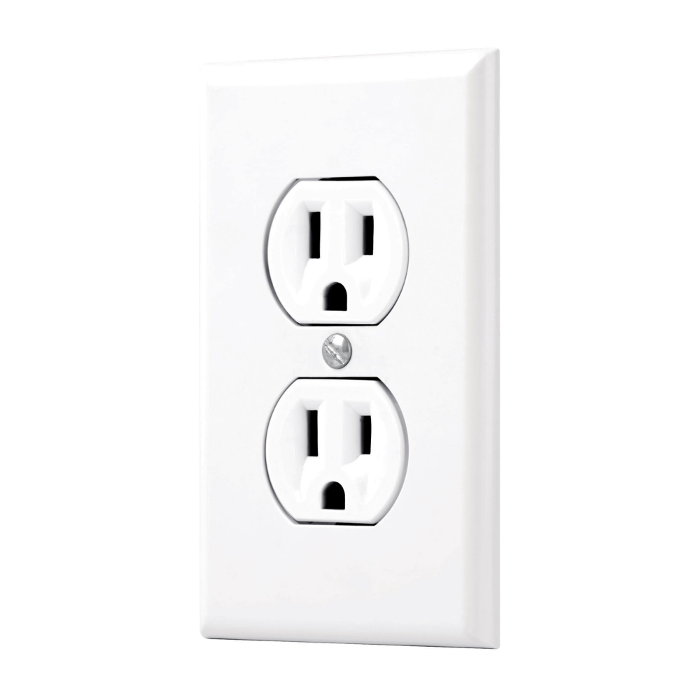 Placa armada 2 contactos polarizados, blanca, Línea Standard PA-CODO-SB