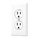 Placa armada 2 contactos polarizados, blanca, Línea Standard PA-CODO-SB