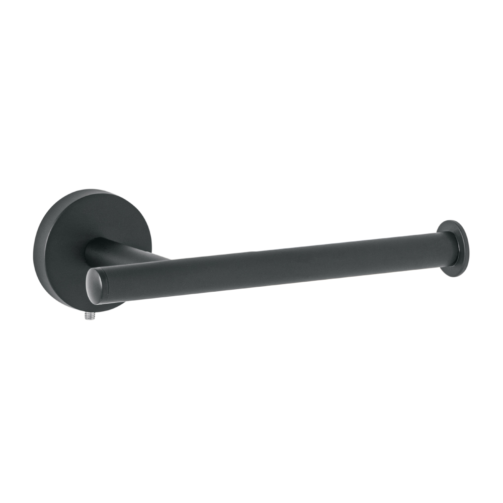 Portarrollo metálico acabado negro, FOSET TÚBIG TBA-72M