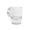 Portavaso cepillero con vaso de vidrio, cromo, FOSET AQUA AQA-81