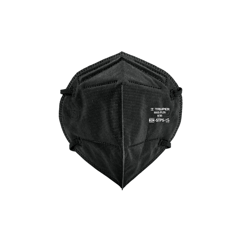 Respirador plegable N95 negro para polvos y partículas MAS-PLEN