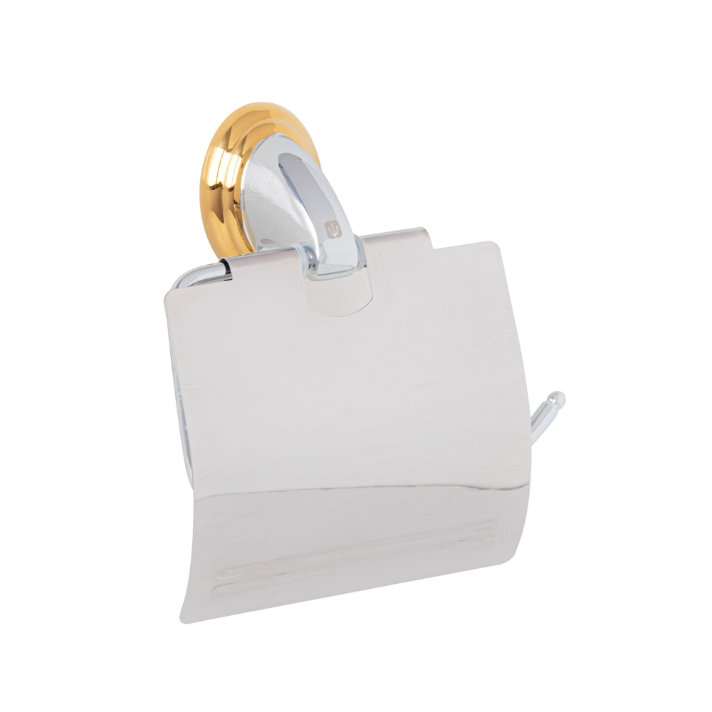 Portarrollo con cubierta, cromo-oro, FOSET AQUA AQA-82G