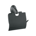 Portarrollo con cubierta, negro, FOSET AQUA AQA-82M
