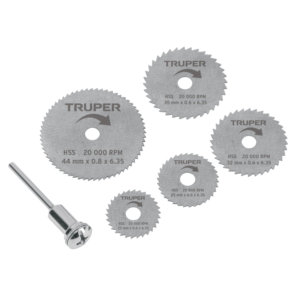 Kit de minidiscos sierra para herramienta rotativa, 5 piezas MOTO-5D