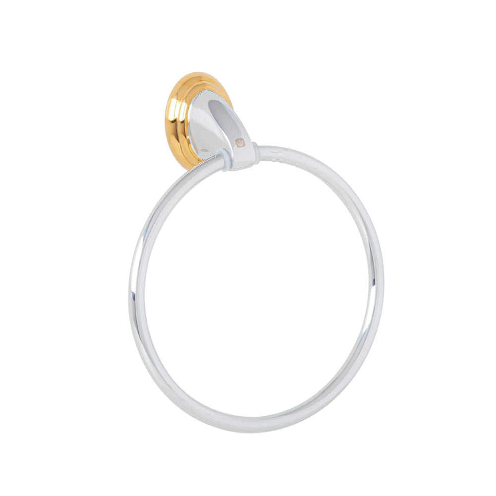Toallero de argolla, cromo-oro, FOSET AQUA AQA-87G