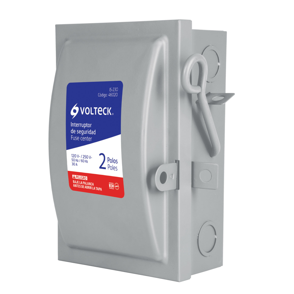 Interruptor de seguridad 2 polos, 30 A, VOLTECK IS-230
